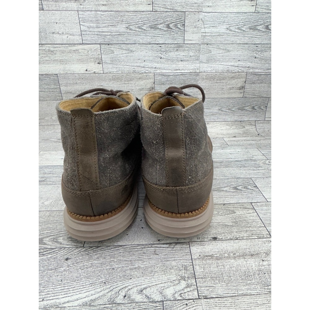 Cole Haan Grand.OS Men Size 11.5 M Grey Suede Moc Toe Chukka Boots C23433 - Picture 7 of 14
